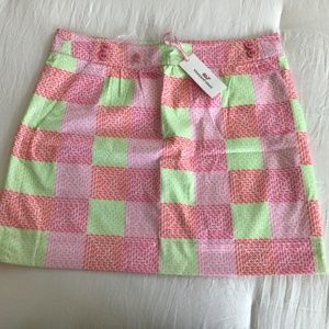 Vineyard Vines neon patchwork whale skirt, NWT with pockets